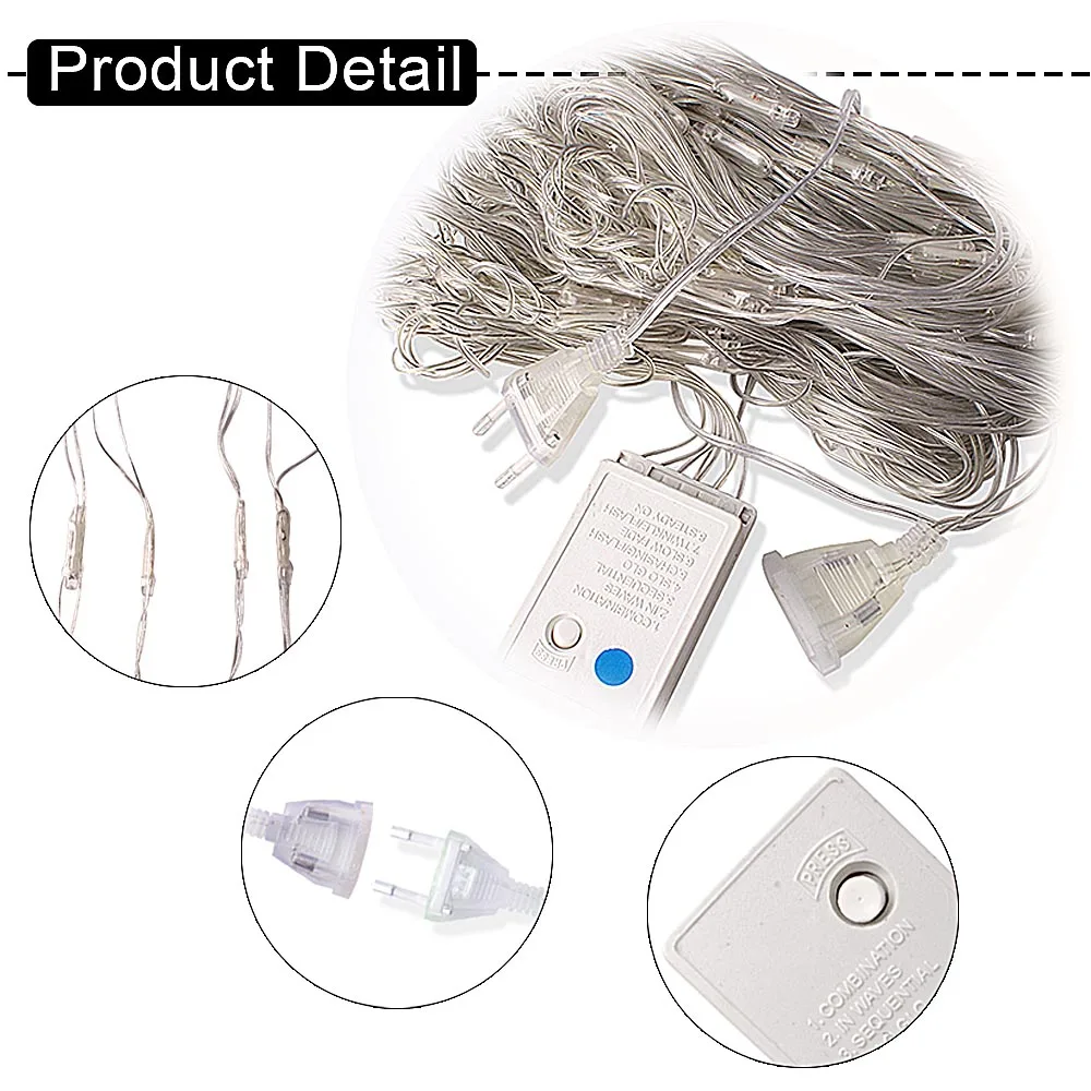 Сетчатые светодиодные светильники 220 В праздничная Свадебная вечеринка уличная