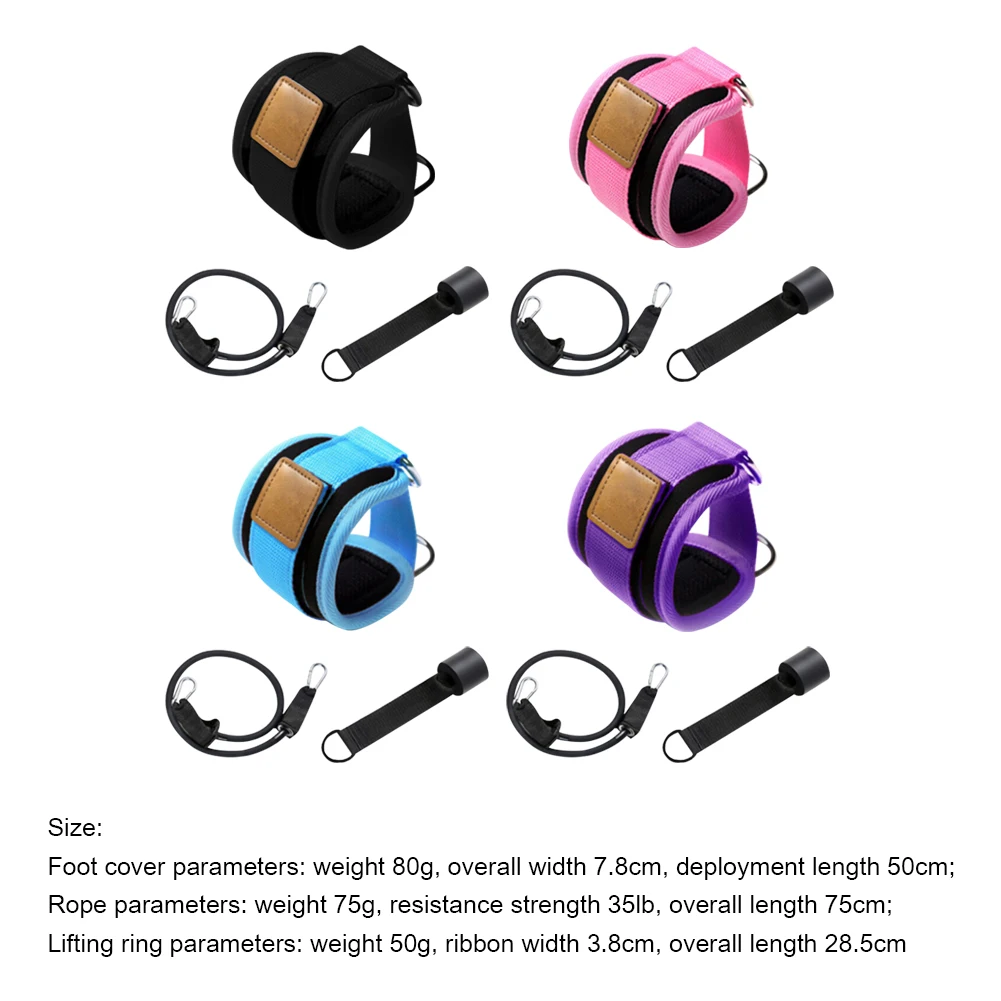 

3Pcs/set Resistance Band D-ring Ankle Straps Workouts Leg Hip Training D-ring Ankle Strap Home Gym Fitness Equipment