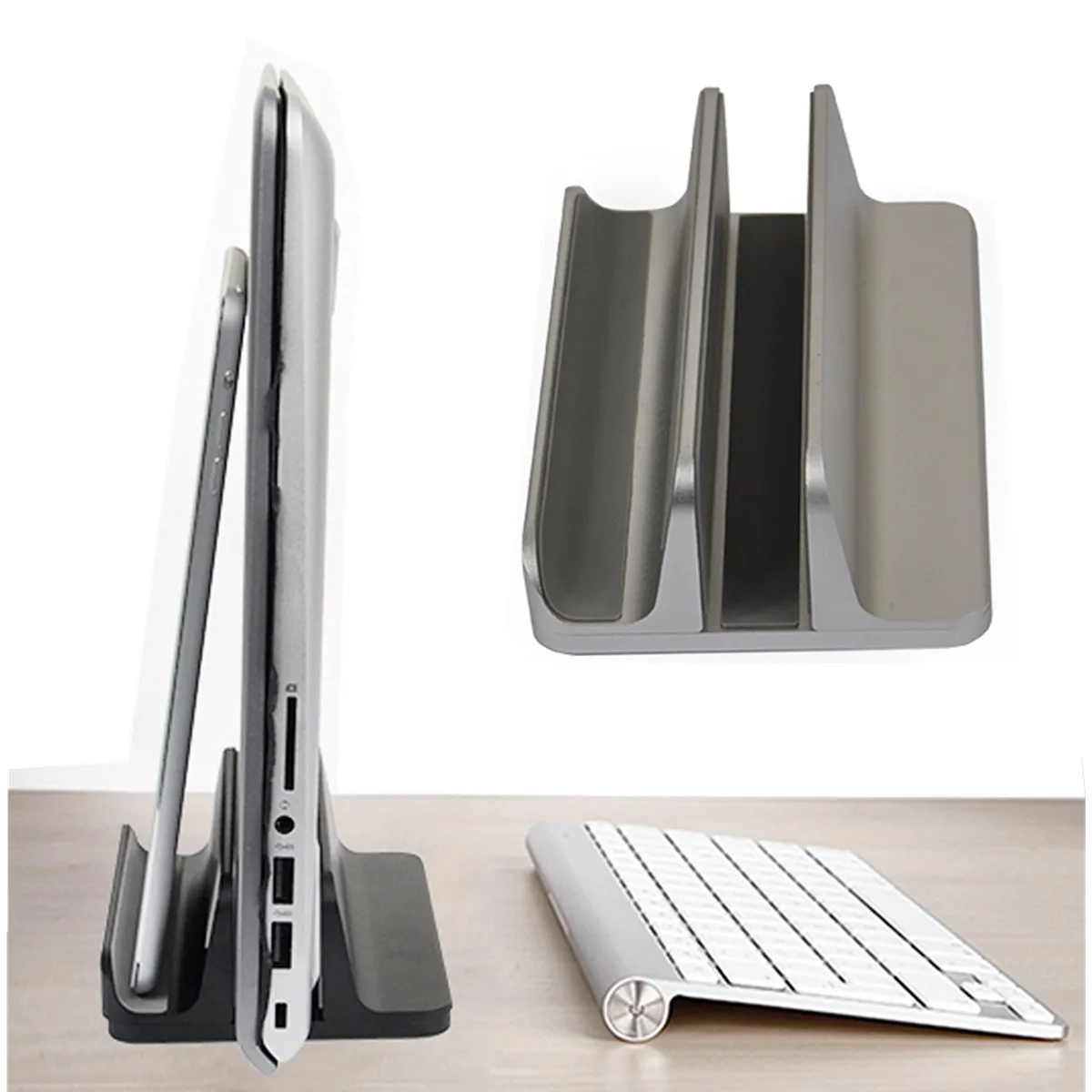 Вертикальная подставка для ноутбука Macbook Air Pro 13 15 настольная алюминиевая подставка с регулируемым размером док-станции для поверхности Chromebook