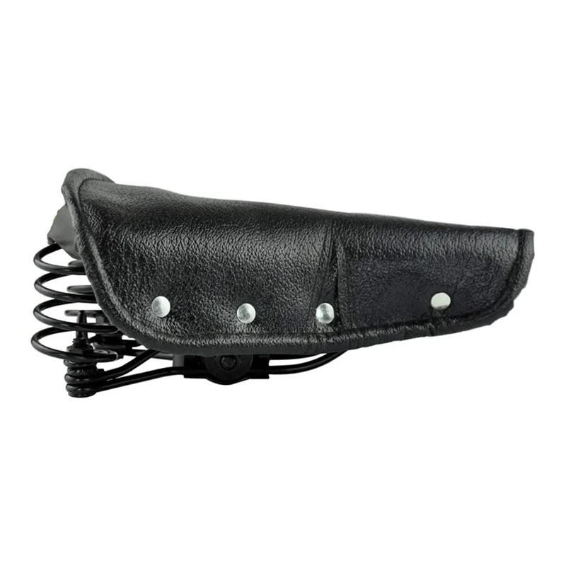 

Black Vintage Bike Saddle Classic Comfort PU Leather Bicycle Bike Cycling Seat Retro Rivet Springs Cushion For Men & Women New