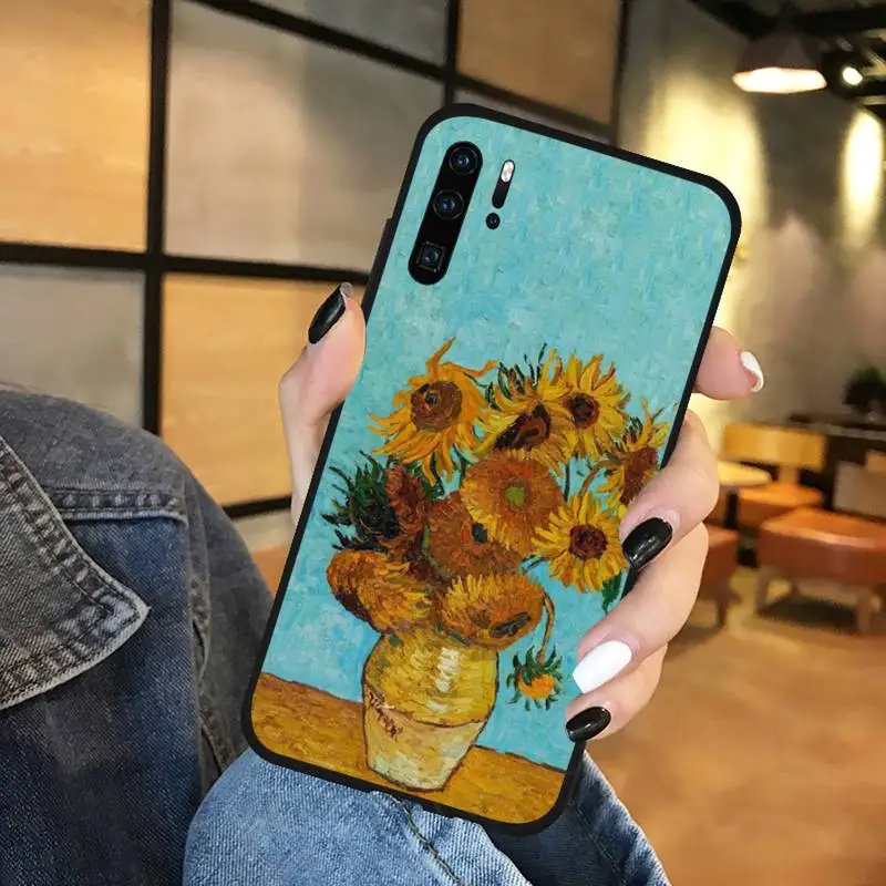 

Retro Van Gogh art painting Phone Case For Huawei Y5 Y6 II Y7 Y9 PRIME 2018 2019 NOVA3E P20 PRO P10 Honor 10