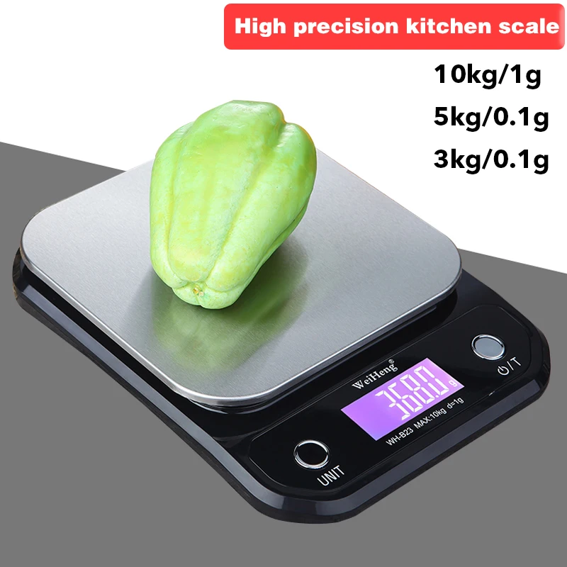 

3kg/5kg/10kg/0.1g Precision Digital Scale LED Portable Electronic Kitchen Scales Food Balance Measuring Weight Scale