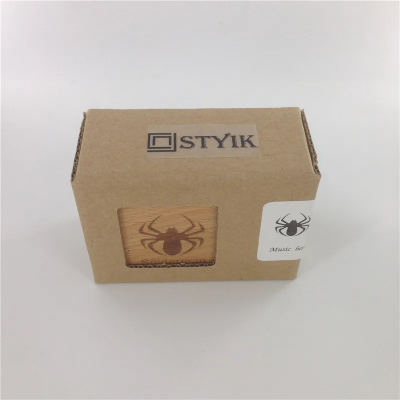 Деревянная музыкальная шкатулка с рукояткой подарок на Рождество день рождения