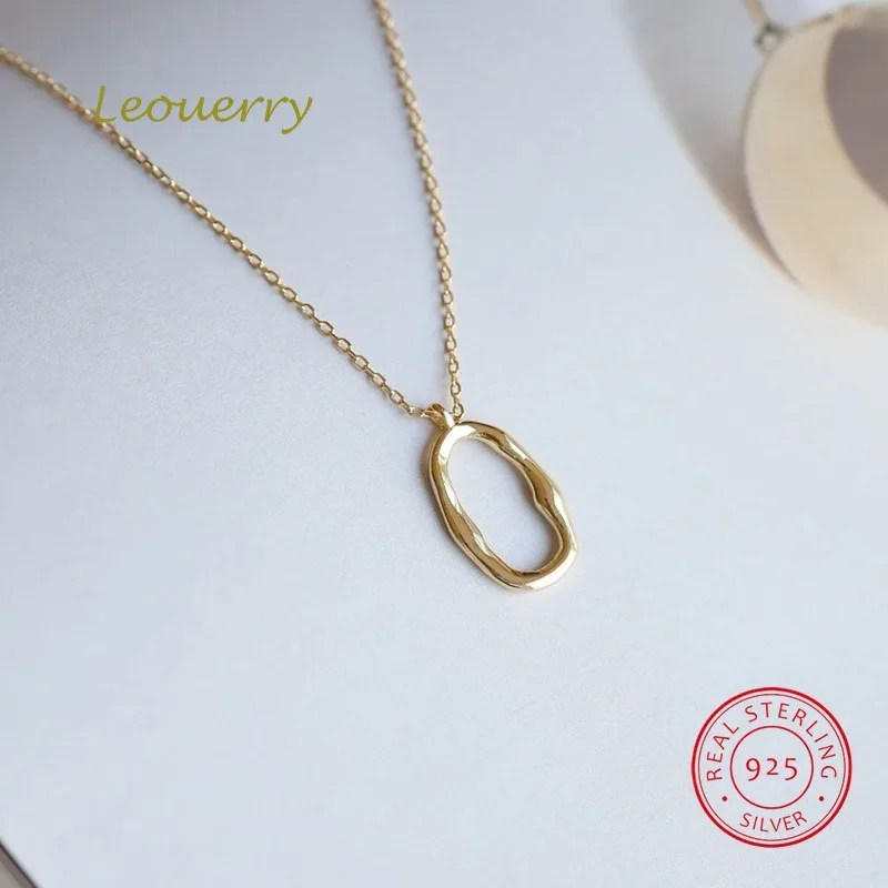 Женское Ожерелье с эллиптической подвеской из серебра 925 пробы | Украшения и