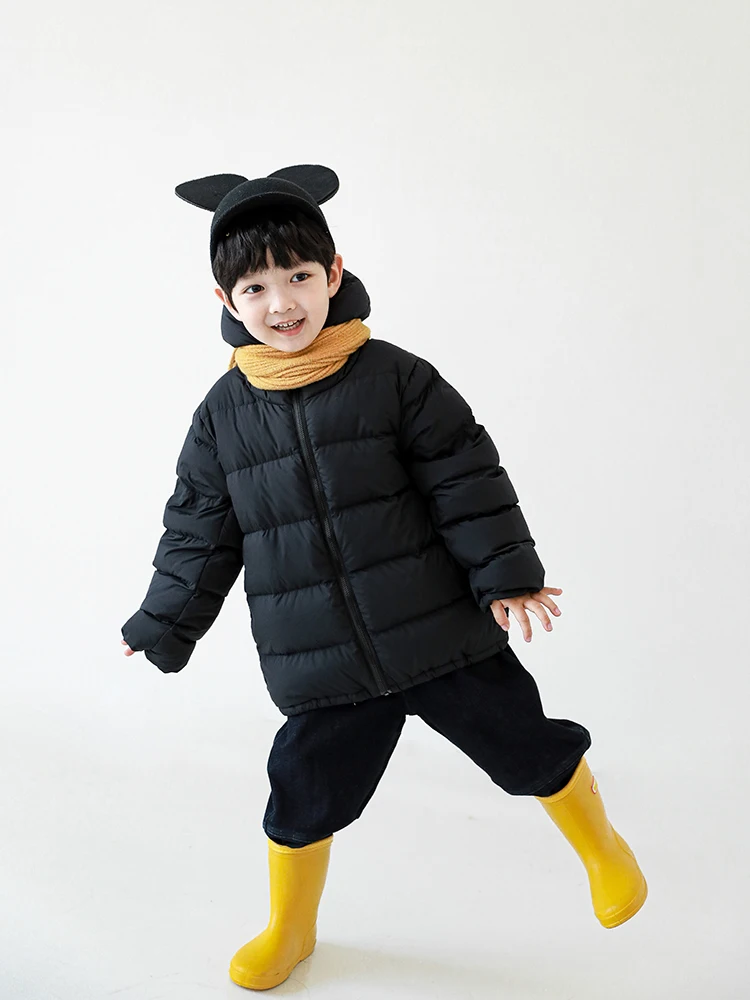 Новая зимняя одежда для мальчиков пуховик с тремя уровнями защиты светильник кое