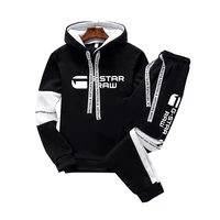 mens tracksuit gstar print sweater tops and sweatpant tracksuits casual long sleeve oversize hoodie streetwear outfit