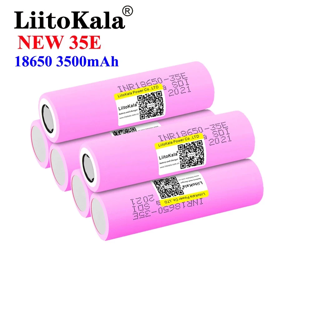 Аккумулятор liitokala 18650, 3500 мАч, 13 А, разряд INR18650, 35E, INR18650-35E, литий-ионный аккумулятор 3,7 в
