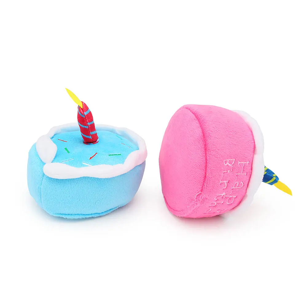 Милая игрушка для домашних животных в виде торта плюшевый десерт игра