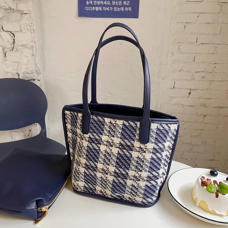 Винтажные клетчатые женские сумки через плечо Модный женский клатч кошелек