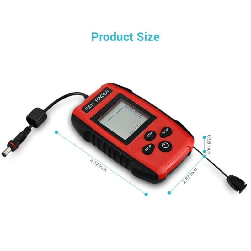 

Portable Fish Finder Echo Sounder Sonar Lcd Echo Sounders Fishfinder Echo Sounder for Fishing Cable Sonar Fish Finder