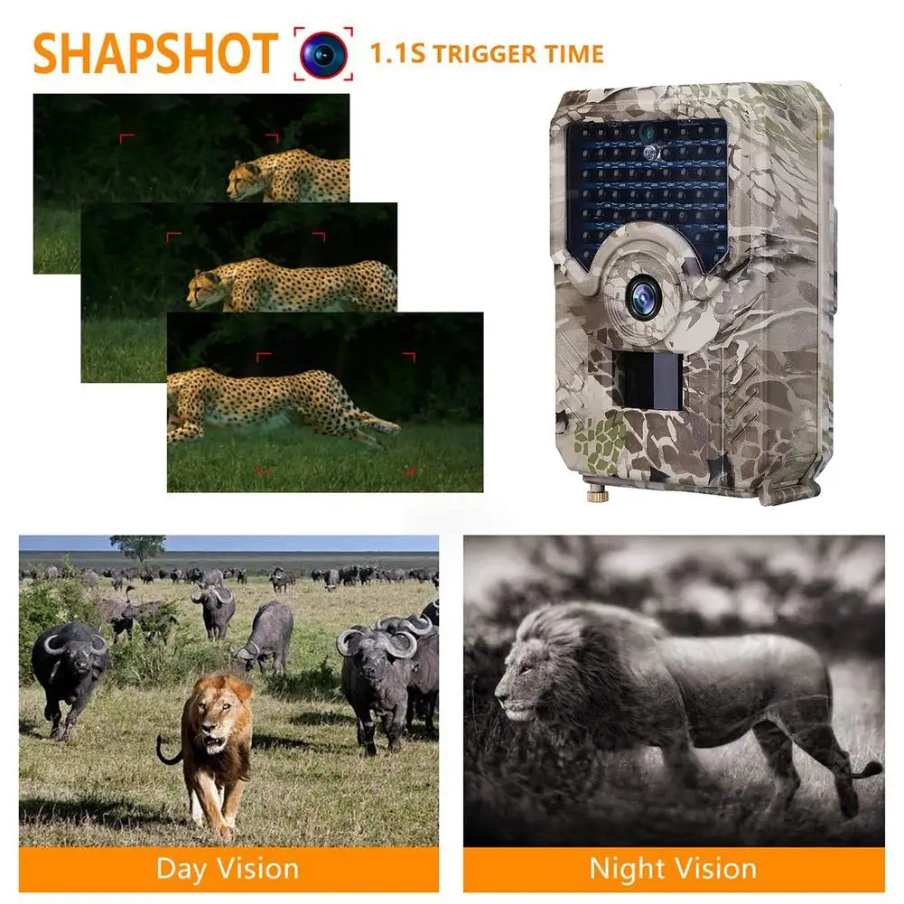 

1080P Animal HD Camera Tracking Camera 12 MP Wildlife Reconnaissance Hunting Camera Outdoor Hunting Infrared Trigger Camera