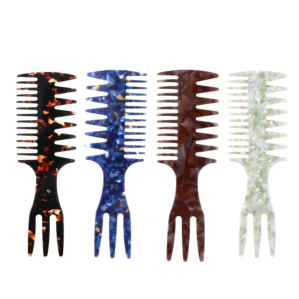 

Wide Tooth Detangling Hair Pick Lift Comb, 3 Sides Hairdressing Styling Comb for Lifting, Smoothing and Cutting Hair and Wigs
