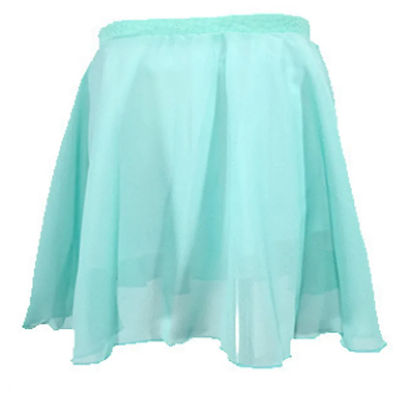 Эластичная балетная юбка для взрослых и детей шифоновая Однотонная с цветочным