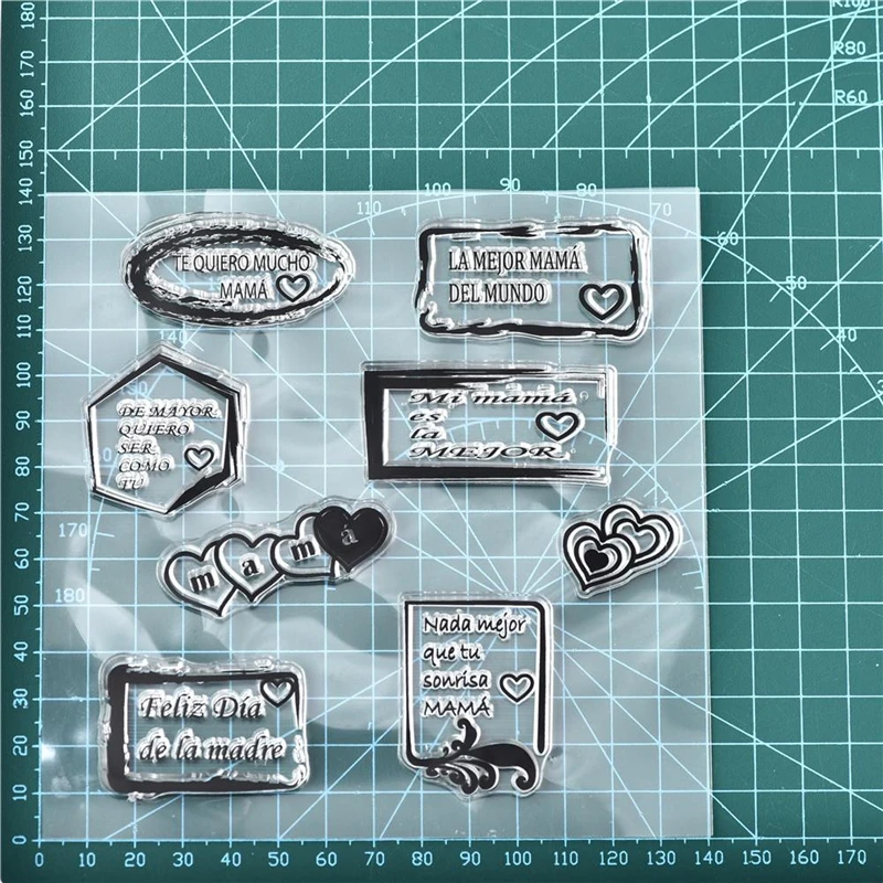 Геометрическая бирка прозрачные штампы 2019 резиновая Прозрачная силиконовая