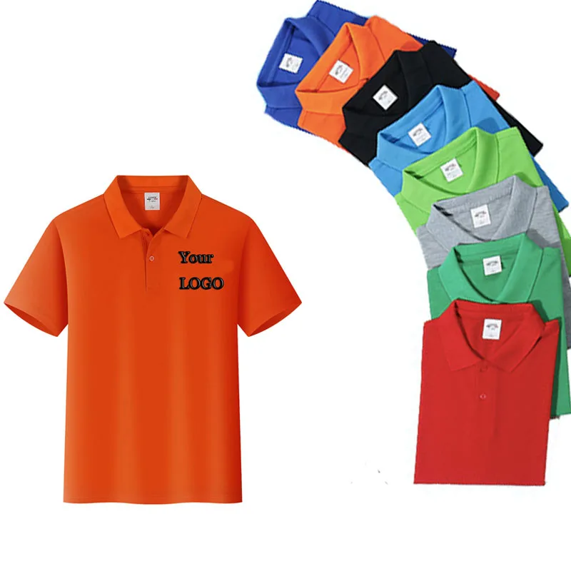 Мужские рубашки-поло без рисунка футболка с коротким рукавом для руководителя