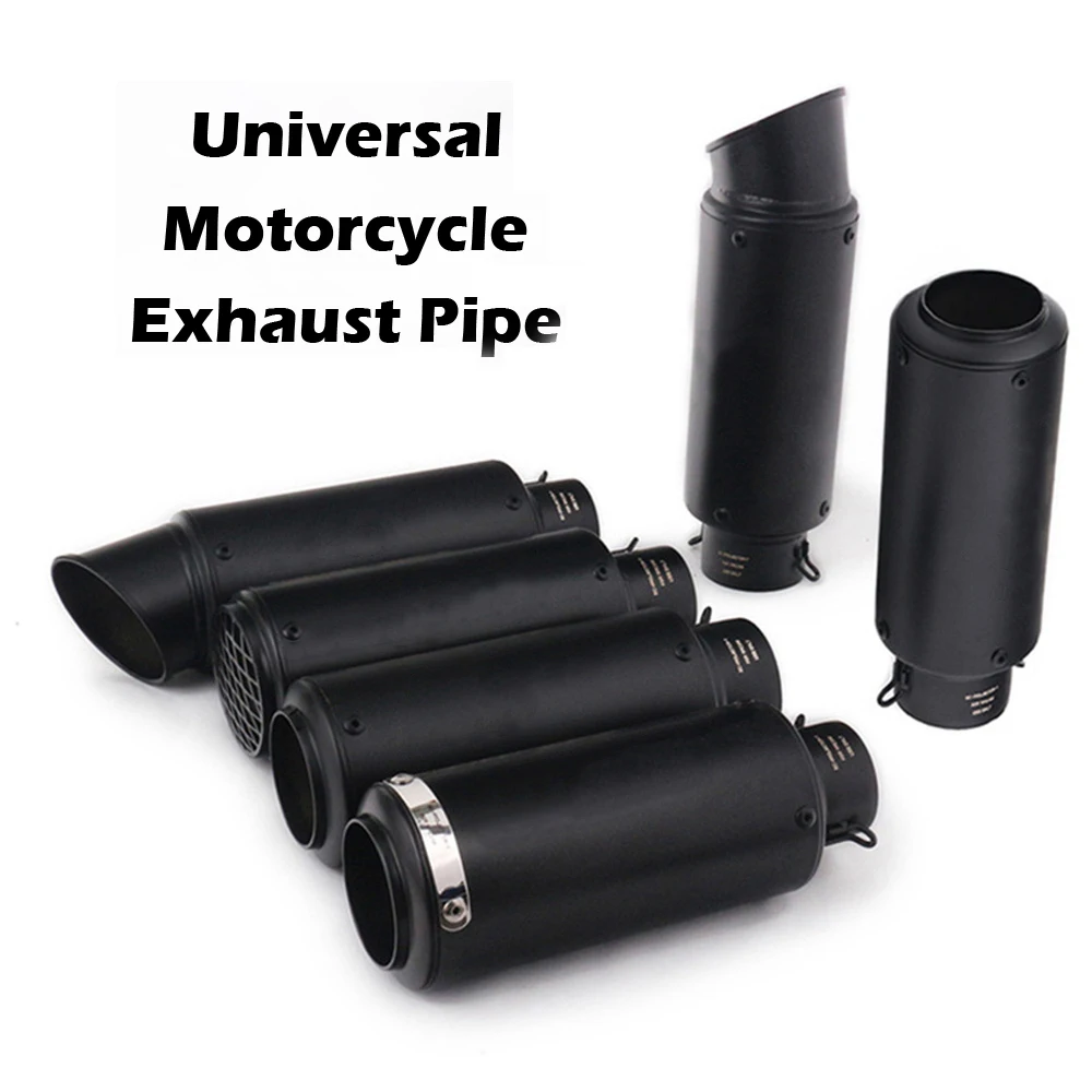 Motorcycle Muffler Exhaust Pipe Escape Moto for Cafe Racer Dirt Pit Bike CBR600RR R6 Ninja 400 Z800 Z900 Z1000 GSXR 51mm/61mm | Автомобили