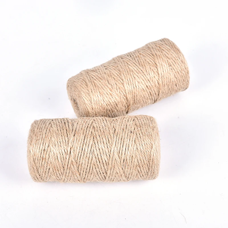 

100m Natural Jute Twine Burlap String Rope Party Wedding Decoration Florists Easter Decorations for Home Decor