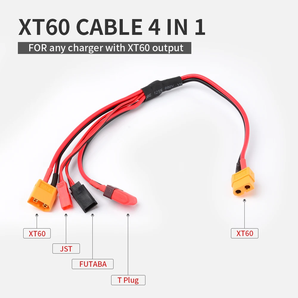 Кабель XT60 4 в 1 адаптер для зарядки аккумулятора подходит ToolkitRc iSDT любого