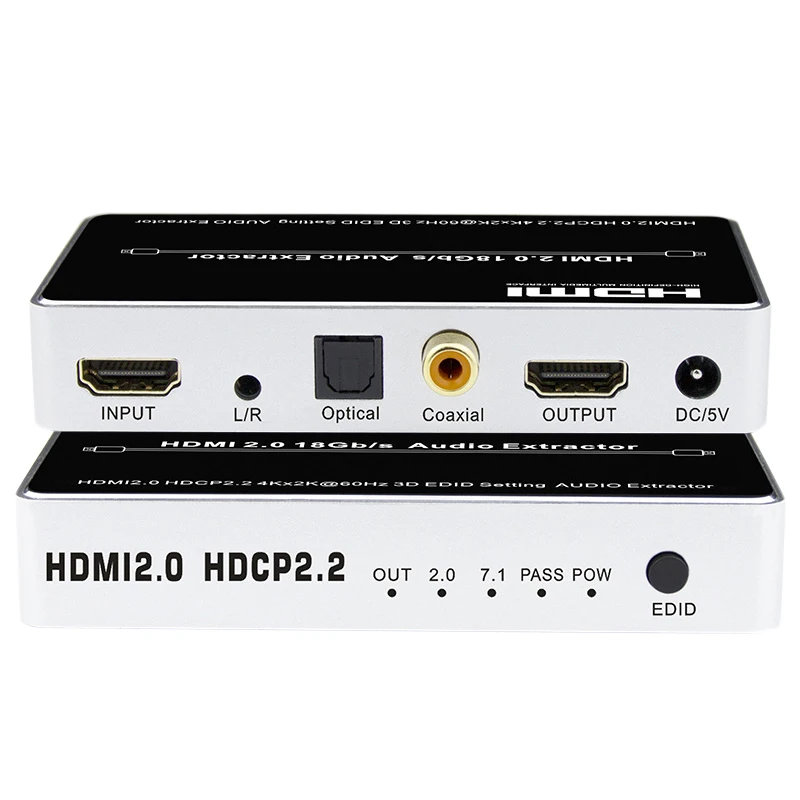 Аудио экстрактор HDMI 2 0 каналов 4K 60 Гц HDMI-совместимый переключатель аудио сплиттер