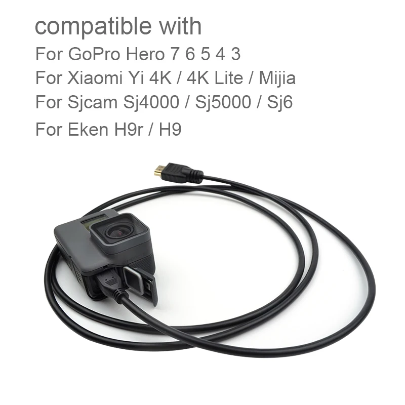 Micro HDMI совместимый кабель видеокабели позолоченный 1080P 3D для GoPro Hero 7 6 5 4 3 Yi 4K Sjcam