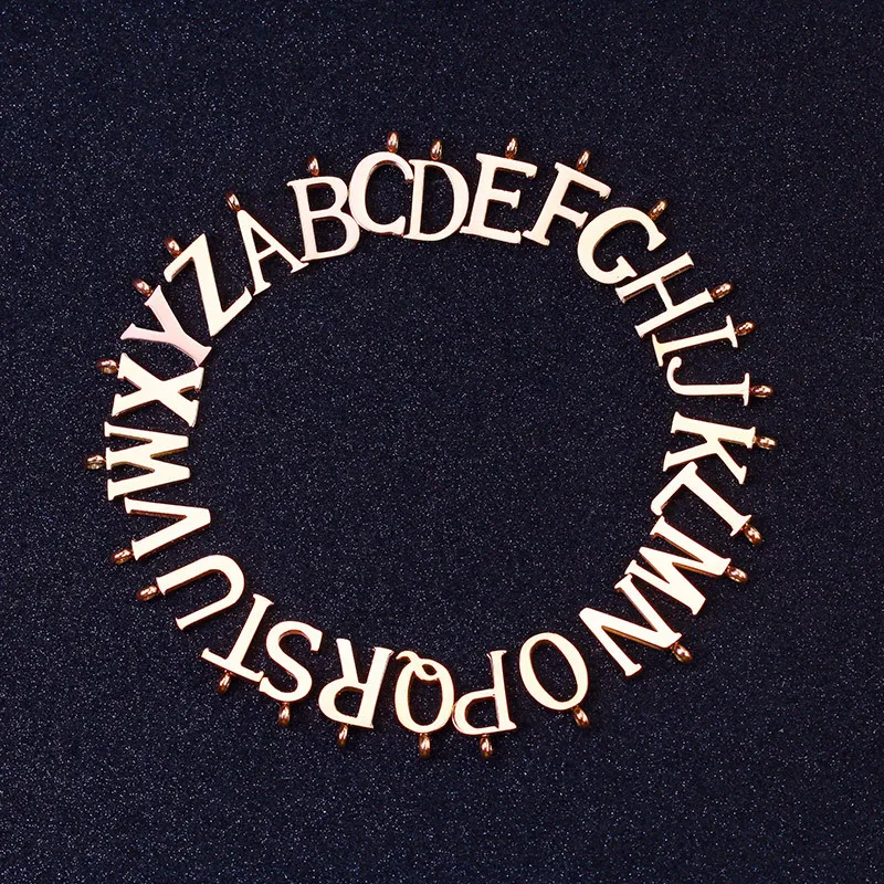 1 шт.) Подвески из нержавеющей стали с буквой A -Z подвески для имени инициала