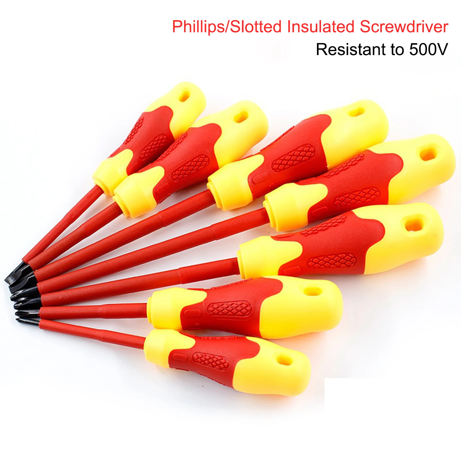 

7pcs Insulated Screwdriver Magnetic Phillips Slotted Screw Driver Bit Screwdrivers Combination Set Electrician Hand Tools
