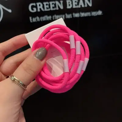 Резинки для волос женские яркие неоновые толстые 10 шт. |