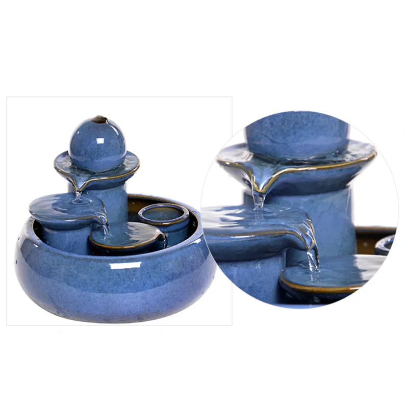 Керамический креативный фонтан для воды в помещении фэн шуй небольшой аквариум