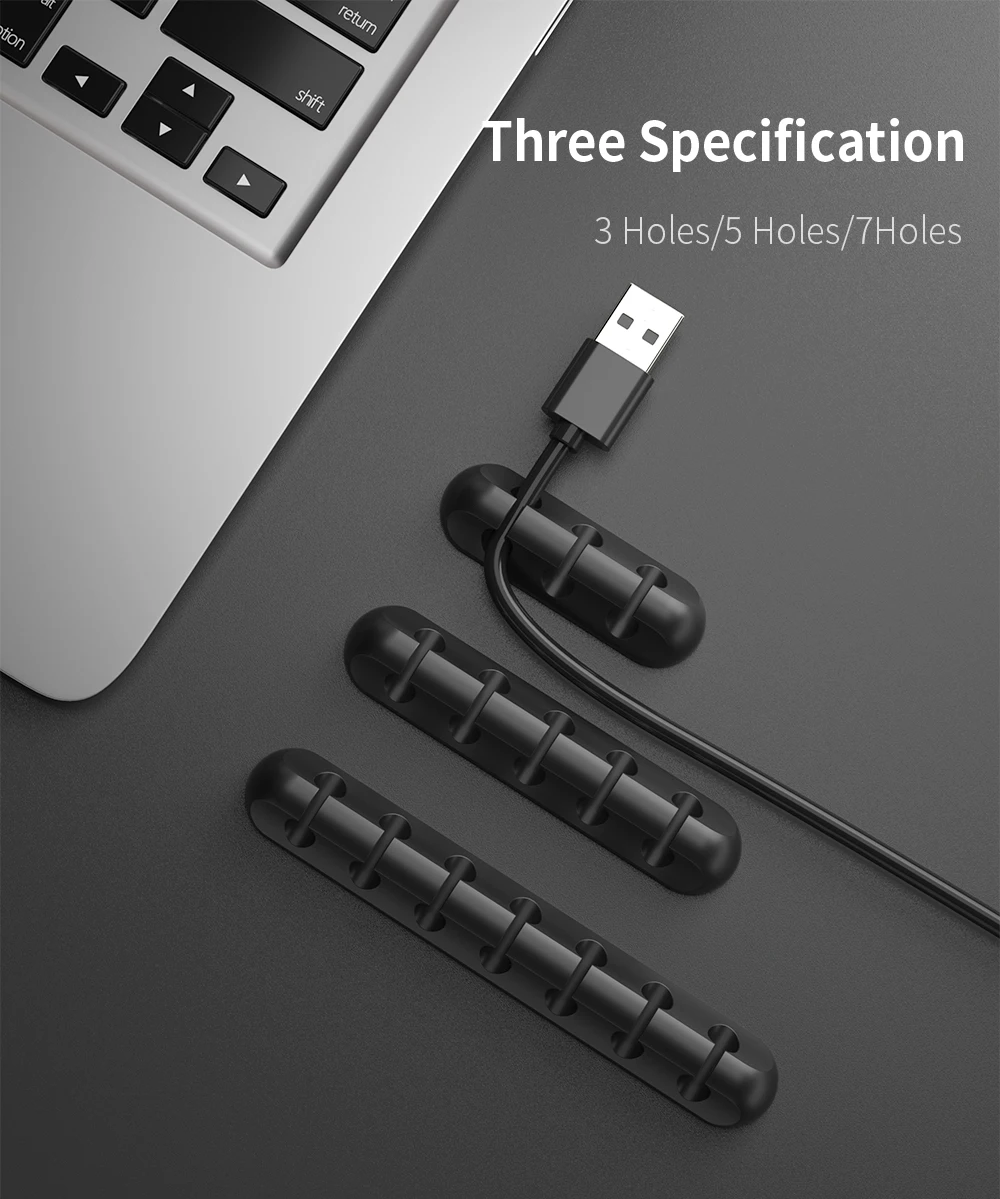 Essager Кабельный органайзер USB кабель провод держатель мышь наушники зарядное устройство шнур протектор стол зажим для намотки кабель управление