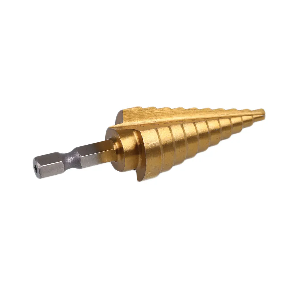 

HSS Steel Titanium Coated 4-22mm Step Cone Drill Bit Hole Conical Cutter