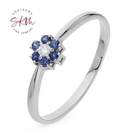 skm designer sapphire rings for women vintage 14k rose gold brand desiger engagement wedding rings designer luxury fine jewelry