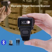 1d2d ring scanner wearable scanner bluetooth barcode scanner finger bar code scanner 2 4g barcode reader qr code pdf code