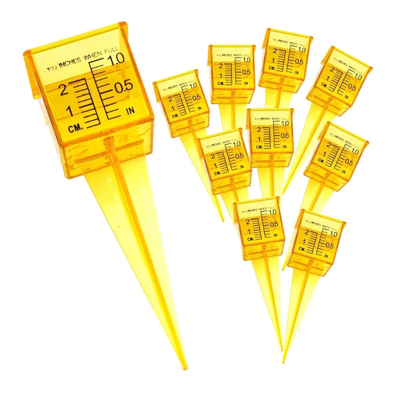 

Bright Yellow Plastic Rain Gauge/Sprinkler Wide Mouth for Lawn Yard Garden Outdoor Home 3/4x1/2" Weather Instrument