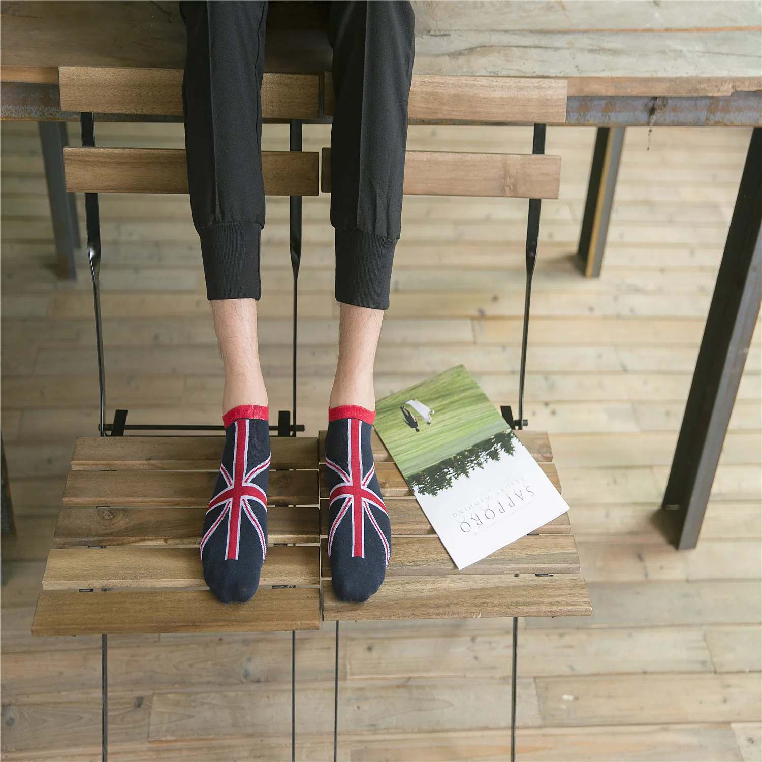 Летние носки из чистого хлопка мужские носки-лодочки короткие рисовые персонажи