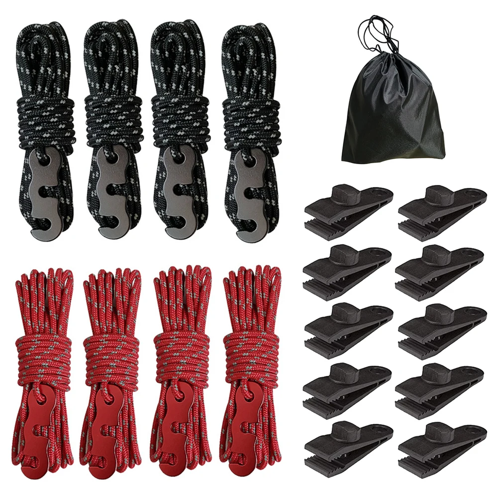 

4 шт., веревка для палатки с S-образными крючками