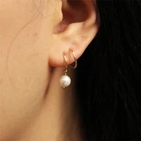 natural pearl earrings 14k gold filled handmade earrings boho oorbellen brinco vintage women jewelry minimalist gold jewelry