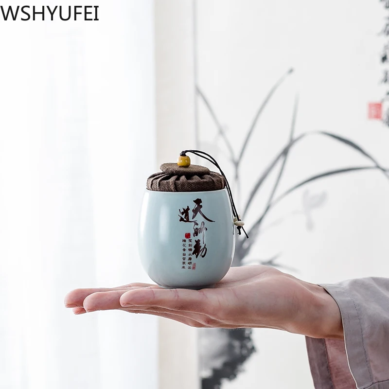 Банка для чая Caddy puer необработанная керамика Oolong китайская керамическая банка