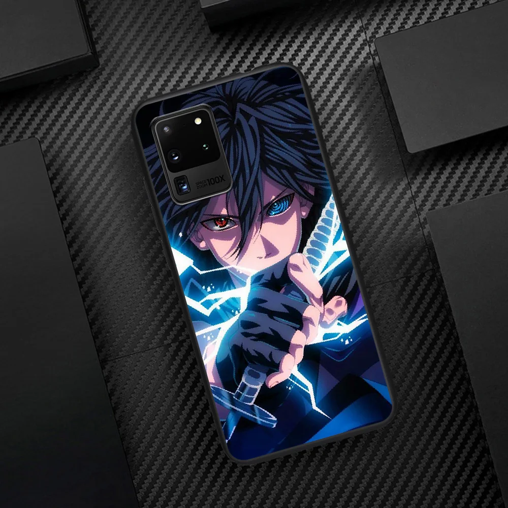 

Naruto Sasuke Phone Case Cover Hull For Samsung Galaxy S 6 7 8 9 10 e 20 Edge Note 8 9 10 Plus black Waterproof Tpu Prime Soft