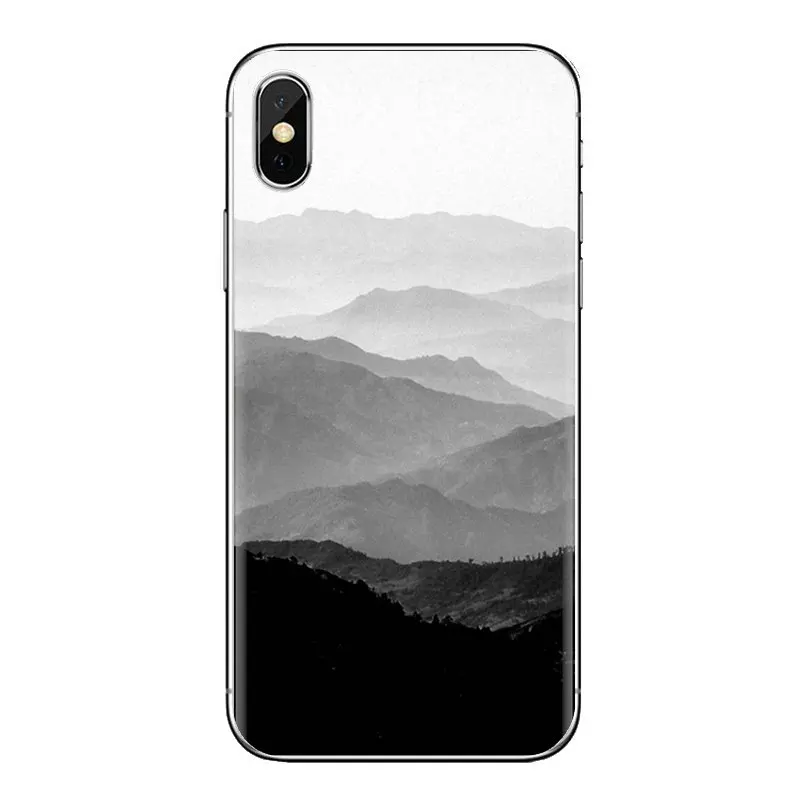Для Xiao mi 6 A1 Max x 2 5X 6X Red Note 5 5A 4X 4A A4 4 3 Plus Pro TPU Shell Case горный st черно-белый дизайн |