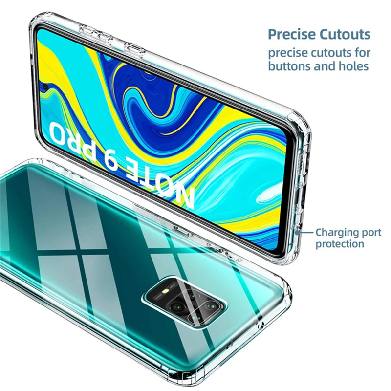 Чехол для сотового телефона Xiaomi Redmi Note 10 Pro Max 9S 8T 7 9T 9A 9C 8A 7A 6A 5 Plus K30 K20 прозрачный