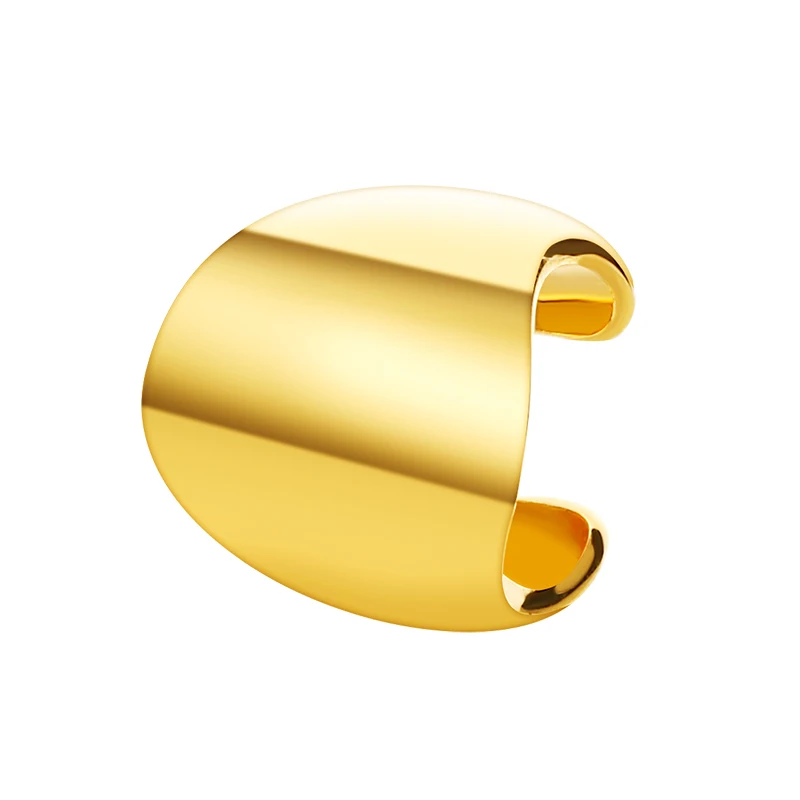 Модный зажим для ушей простой металлический полированный мужской и женский