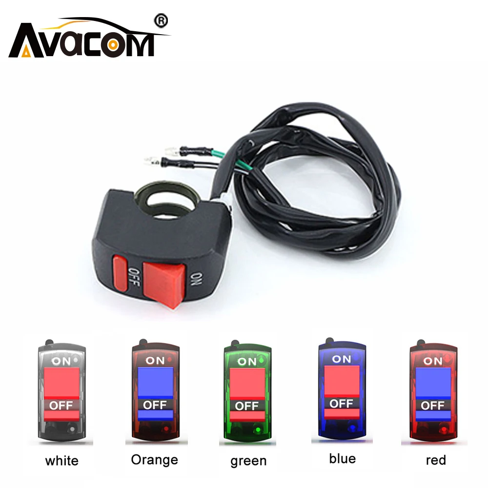 12 В кнопка для автомобиля защелкивающаяся мотоцикла вкл. ВЫКЛ. светодиодный