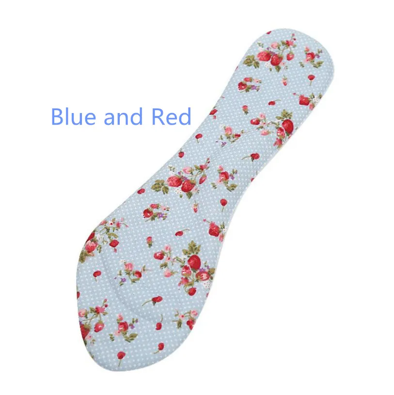 Blue and Red 1 пара Подпяточник в обуви на высоком каблуке расстроен арки поддержки стельки силикагелевые стельки Анти-скольжения для Для женщин высокий каблук Сникеры на каждый день - Цвет: Blue and Red
