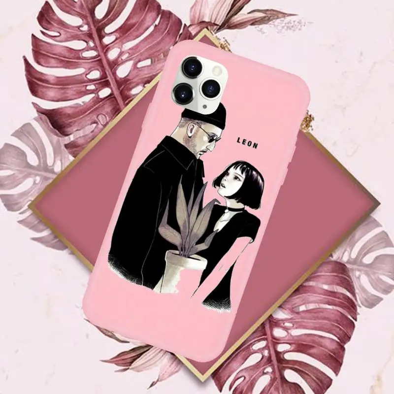 

Leon Matilda Natalie Portman Movie Poster Phone Case Candy Color for iPhone 6 7 8 11 12 s mini pro X XS XR MAX Plus