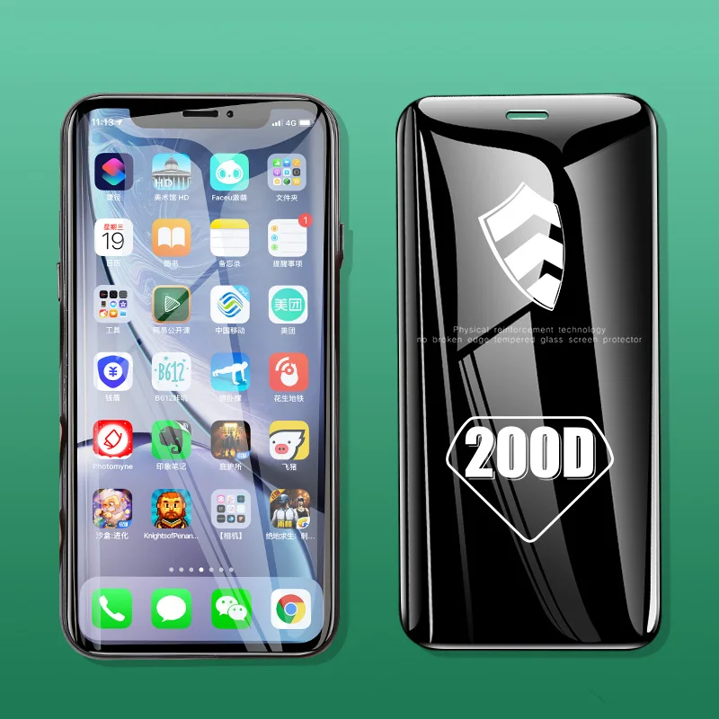 ZNP 200D Защитное стекло для iPhone 7 8 6 6S Plus X XS Max XR Защитная пленка для экрана для iPhone 11 Pro Max закаленное стекло