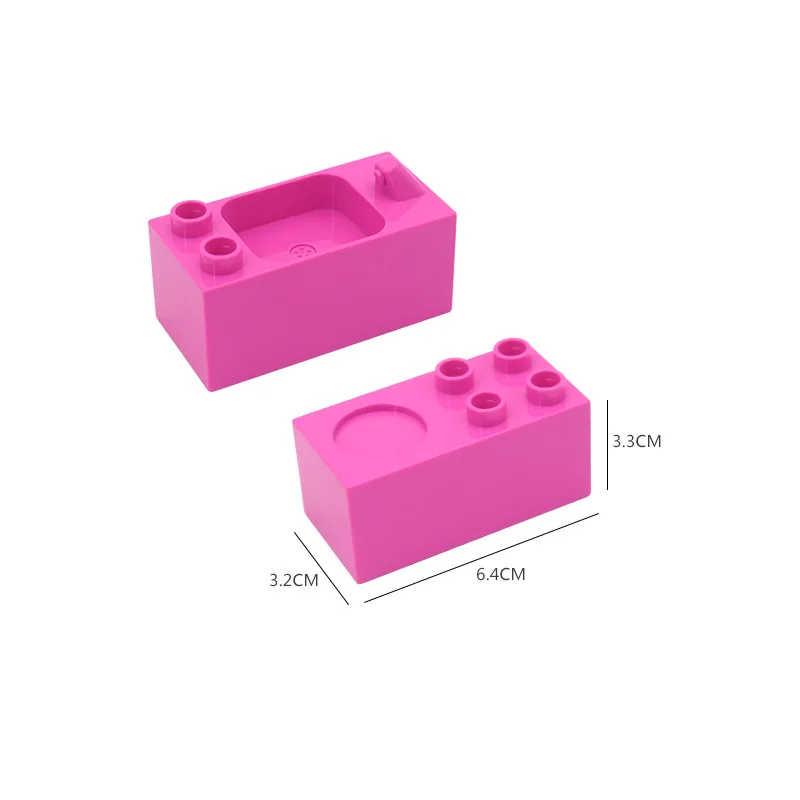 

Big Building Blocks Doll House Bathroom Furniture Accessories Compatible Large Bricks Educational Diy Toy Children Kid Gifts