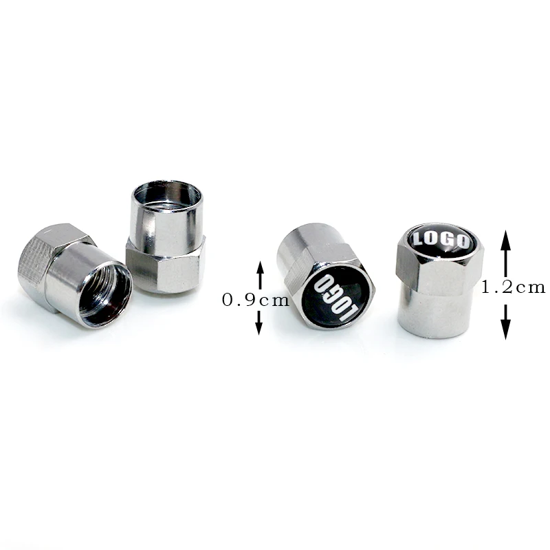 Стайлинг автомобиля 4 шт. Металлические колпачки для клапанов колес стержней