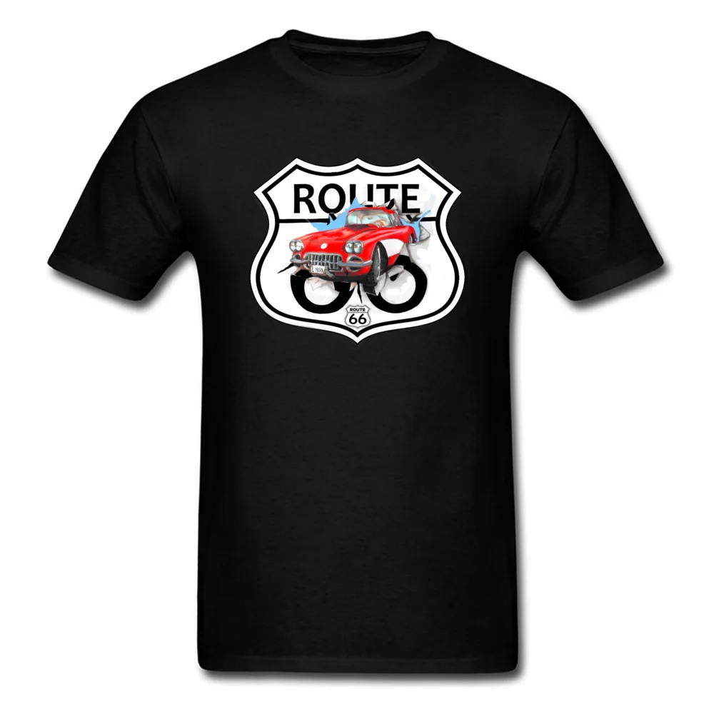 Drift Route 66 Usa Fashion 2018 мужские черные футболки с принтом гоночного автомобиля вагона