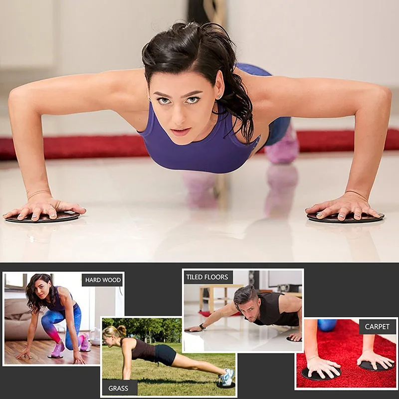 2 шт. скользящие диски слайдер Фитнес здания тела диск Упражнение раздвижной