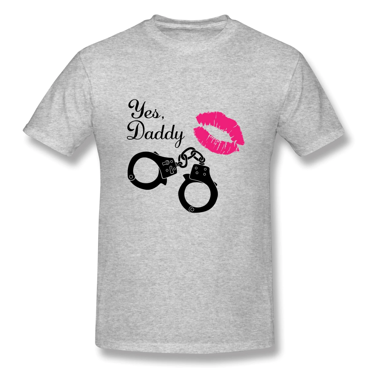 Yes Daddy наручники губная помада Sub Femdom Master БДСМ Мужская Базовая футболка с коротким